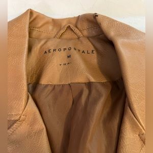 Aeropostale Tan Faux Leather Jacket